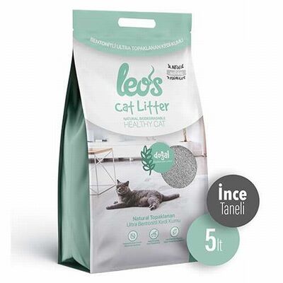 Leos Cat Litter Dogal Bentonit Ince Taneli Kedi Kumu 5 Lt